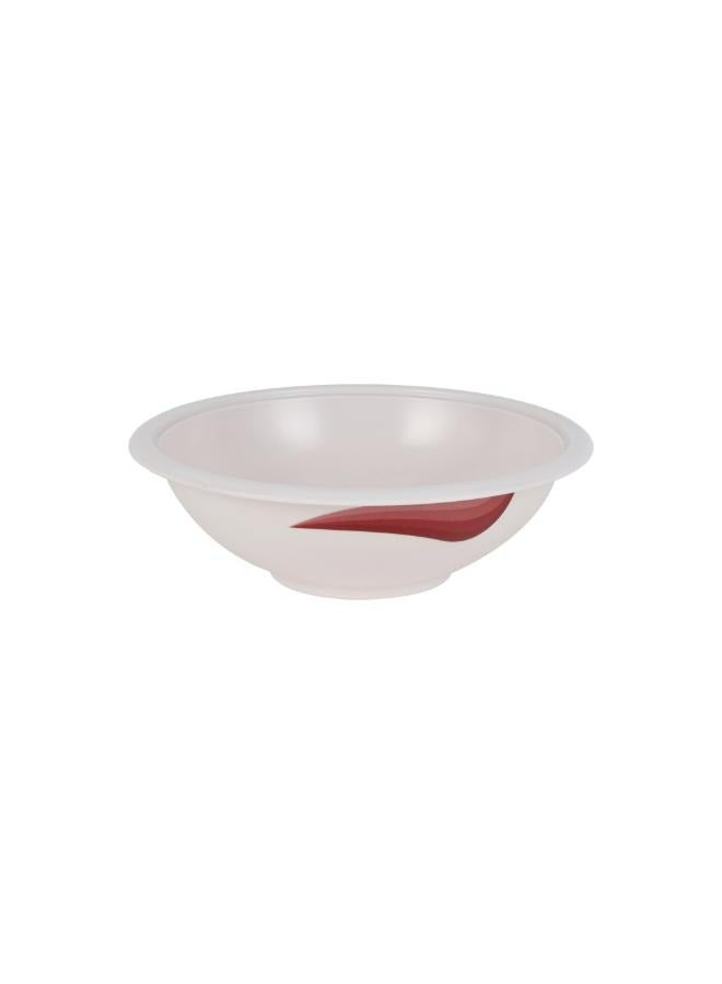 DELCASA Premium melamine ware 20Pcs dinner sets made from eco-friendly and food-grade materials   10" Deep Plate, 8" Flat Plate, 4" Bowl, 8.5 Bowl, Rice Spoon, Dishwasher Safe, Freezer Safe white and red  - Image 4