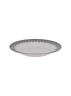 ديلكاسا Delcasa High Quality 20-Piece Melamine Dinner set with Dishwasher & Freezer Safe | The set includes  6 Piece deep plates,  6 Piece flat plates, an  1 Piece bowl, 6 Piece bowls, and a rice spoon. WHITE AND BLACK WHITE AND BLACK  - Image 4