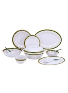 ديلكاسا 54pcs Melamine Ware Dinner Set | Lightweight | Chip Resistant | Dishwasher-Safe | Elegant Design | Superior Quality | Plates, Dishes, Bowls, Spoons, Service For 6  - Image 2