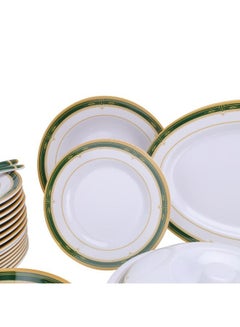 ديلكاسا 54pcs Melamine Ware Dinner Set | Lightweight | Chip Resistant | Dishwasher-Safe | Elegant Design | Superior Quality | Plates, Dishes, Bowls, Spoons, Service For 6  - Image 5