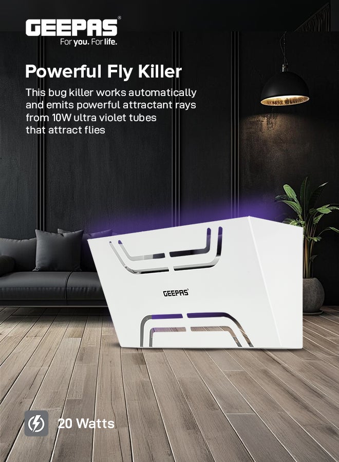 GEEPAS Electric Insect Killer 20 W Ultra Violet Tube | Pollution Free Automatic Pest Killer | Advanced Technology | No Toxic Fumes | Low Power Consumption GBK25612 20 W GBK25612 Silver  - Image 2
