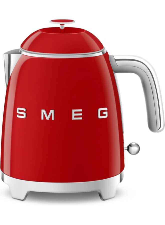 smeg 50's Retro Style mini Kettle, With Water Level Indicator, 360 Swivel Base, Anti-Slip Feet, Stainless Steel,1 Year Warranty 0.8 L 1400 W KLF05RDUK Red - Image 1