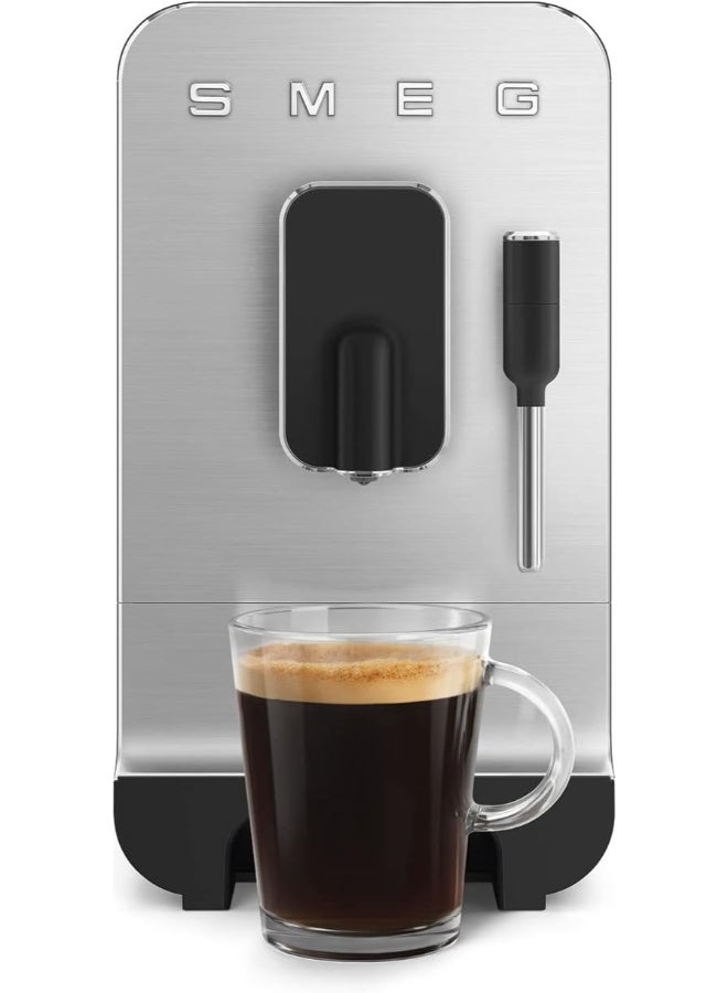 smeg 50’S Retro Style Bean To Cup Coffee Machine With Milk Frother, 8 Beverage Settings, Multiple Grind Functions, Adjustable Water Hardness, Matt Black, 1 Year Warranty 1350 W BCC12BLMUK Matt Black - Image 2