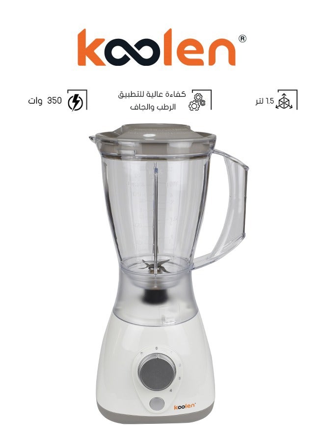 كولن Blender With Grinder - 1.5 L 350 W 801107007 White  - Image 1
