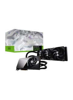 MSI GeForce RTX 5090 32GB GDDR7 SUPRIM LIQUID SOC Graphics Card - PCIe Gen 5, 21,760 CUDA Cores, 28 Gbps Memory Speed, 512-bit Memory Bus, 4K 480Hz/8K 120Hz HDMI 2.1b, DisplayPort 2.1b, 1000W PSU Recommended, 7680x4320 Max Resolution, 600W Power Consumption, Liquid Cooling Solution Grey  - Image 1