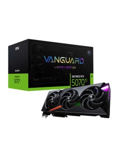 GeForce RTX 5070 Ti 16G VANGUARD SOC LAUNCH EDITION - NVIDIA GeForce RTX 5070 Ti, 8960 CUDA Cores, 16GB GDDR7, 28 Gbps Memory Speed, 256-bit Memory Bus, PCIe Gen 5, Core Clocks: 2602 MHz (Extreme Performance), 2588 MHz (Boost), 300W Power Consumption, 4 Display Outputs (3x DP 2.1b, 1x HDMI 2.1b), HDCP Support, DirectX 12 Ultimate, OpenGL 4.6, G-SYNC Technology Grey