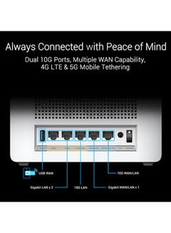ASUS ZenWiFi BQ16 Quad-Band WiFi 7 Mesh with 6GHz Band, 25Gbps, 11000Sq. Ft. (3 Pack) White  - Image 2