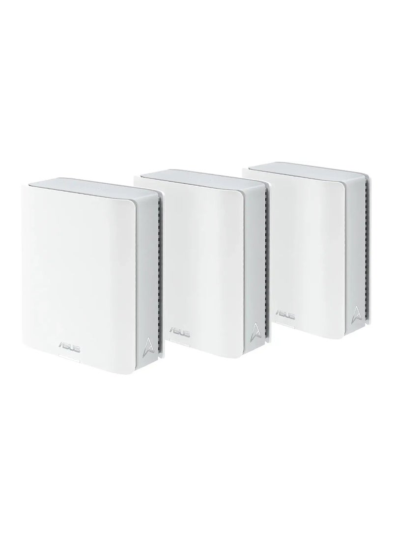 ASUS ZenWiFi BQ16 Quad-Band WiFi 7 Mesh with 6GHz Band, 25Gbps, 11000Sq. Ft. (3 Pack) White  - Image 1