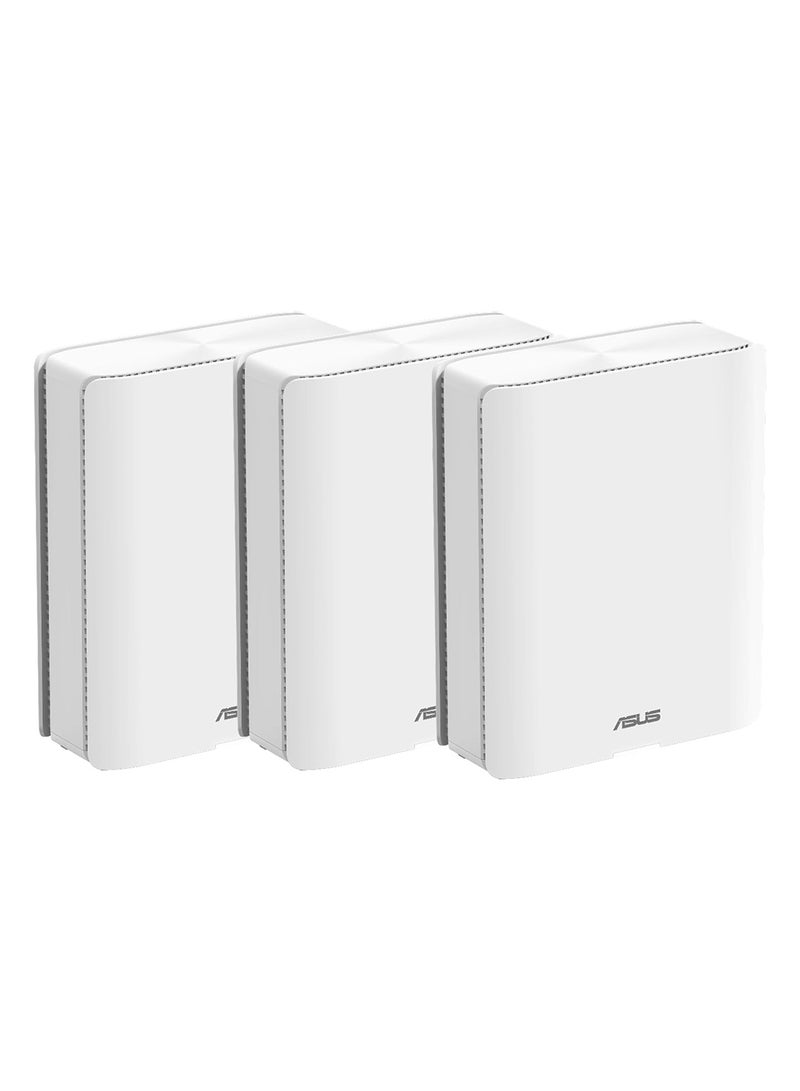 ZenWiFi BQ16 Quad-Band WiFi 7 Mesh with 6GHz Band, 25Gbps, 11000Sq. Ft. (3 Pack) White