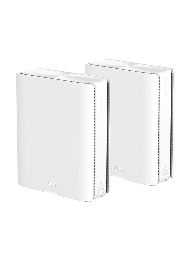 ASUS - ZenWiFi BQ16 Quad-Band WiFi 7 Mesh with 6GHz Band, 25Gbps, 8000Sq. Ft. (2Pack) White - Image 1