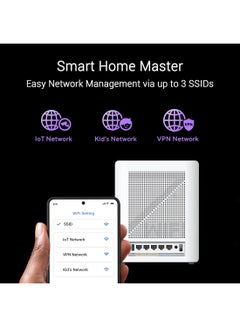 ASUS ZenWiFi BQ16 Quad-Band WiFi 7 Mesh with 6GHz Band, 25Gbps, 8000Sq. Ft. (2Pack) White  - Image 3
