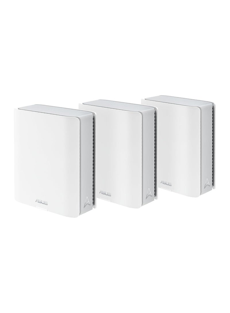 أسوس ZenWiFi BT10 Tri-band WiFi 7 Mesh, 18 Gpbs, 8400 sq.ft (3pk), Dual 10G Ports, Mobile Tethering White  - Image 1