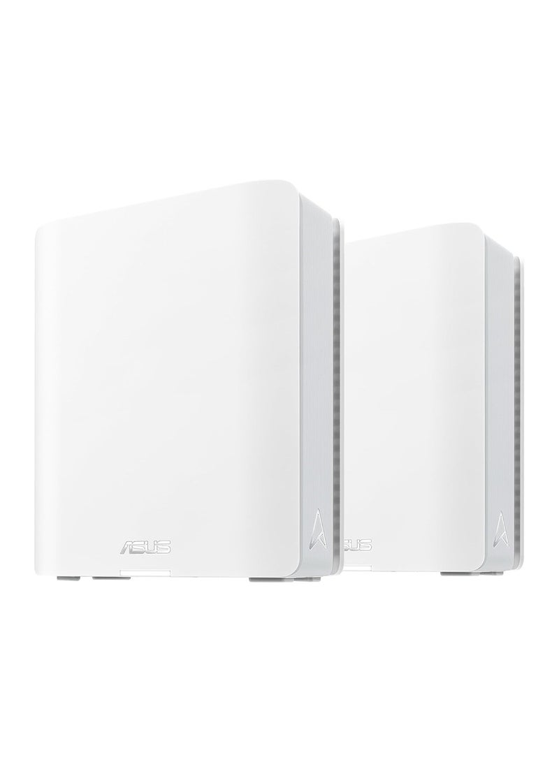 ASUS - ZenWiFi BT10 Tri-band WiFi 7 Mesh, 18 Gpbs, 6000 sq.ft (2pk), Dual 10G Ports, Mobile Tethering White - Image 1