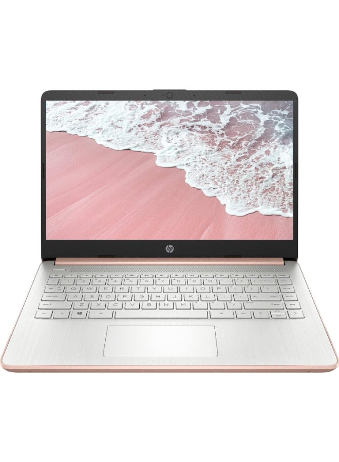 HP 14s Laptop With 14-Inch Diagonal HD Touch Screen Display, Pentium Silver N5030 Processor/8GB RAM/512GB SSD/Intel UHD Graphics/Windows 11 English/Arabic Rose Gold  - Image 1