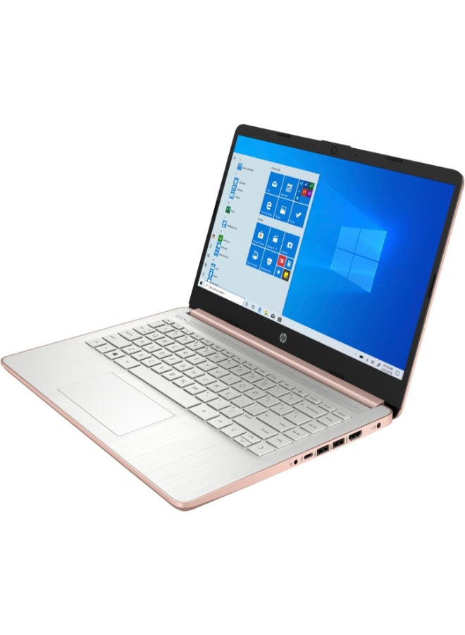 HP 14s Laptop With 14-Inch Diagonal HD Touch Screen Display, Pentium Silver N5030 Processor/8GB RAM/512GB SSD/Intel UHD Graphics/Windows 11 English/Arabic Rose Gold  - Image 2