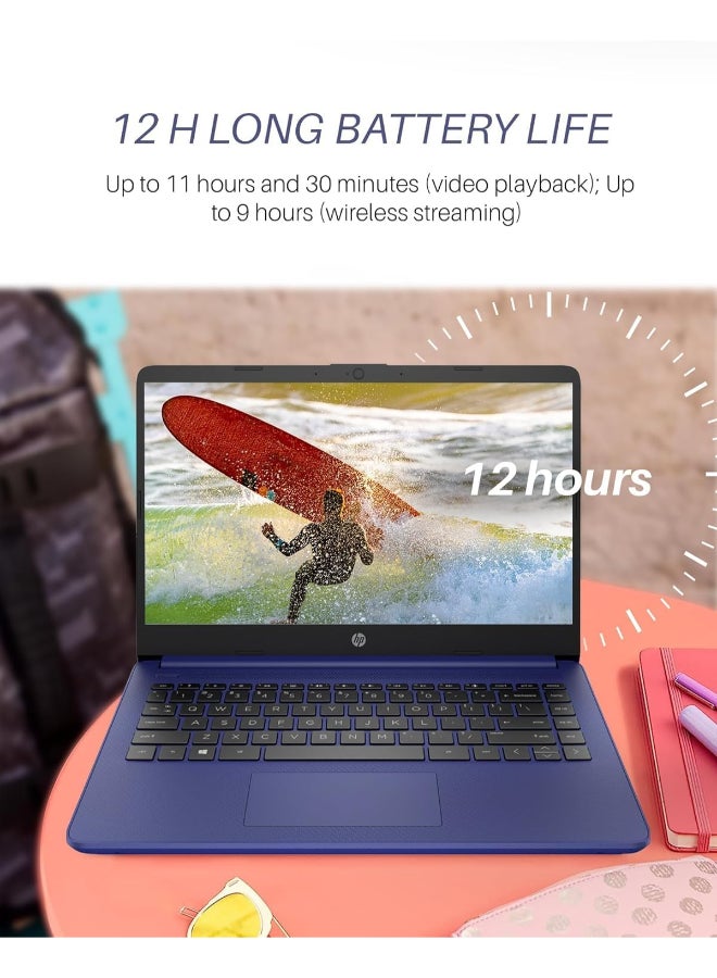 HP - 14s Laptop With 14-Inch Diagonal HD Touch Screen Display, Pentium Silver N5030 Processor/8GB RAM/512GB SSD/Intel UHD Graphics/Windows 11 English/Arabic Blue - Image 1