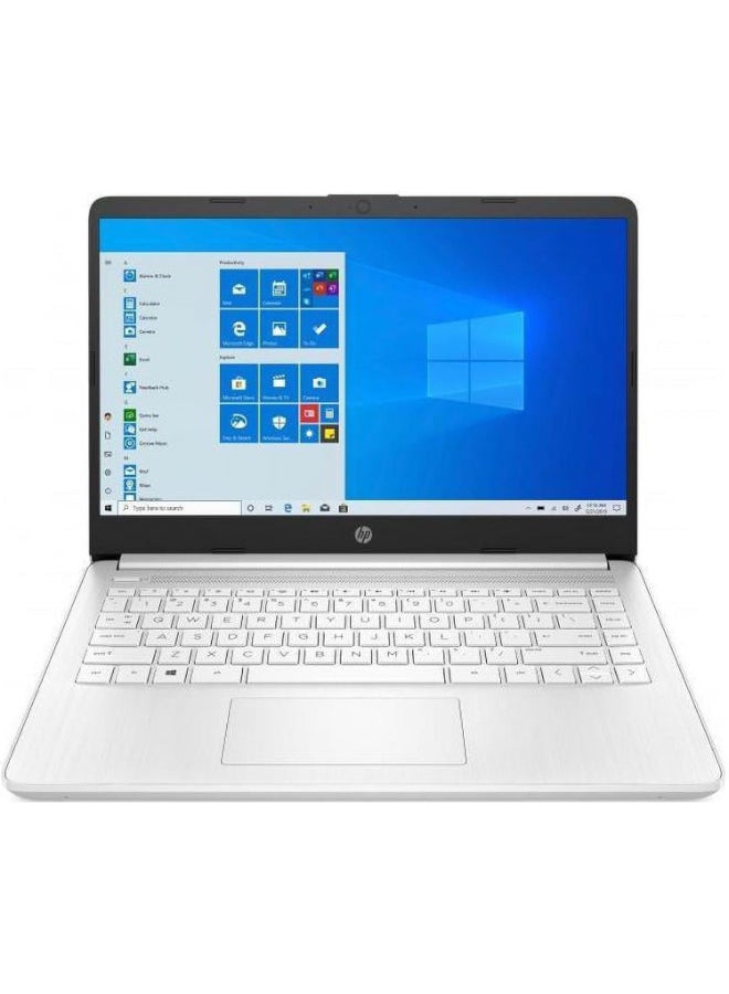 HP 14s Laptop With 14-Inch Diagonal HD Touch Screen Display, Pentium Silver N5030 Processor/8GB RAM/512GB SSD/Intel UHD Graphics/Windows 11 English/Arabic Snow White  - Image 1