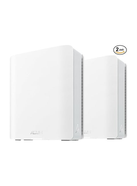 Zenwifi Bt8 (2Pk) Tri-Band Wifi 7 Mesh Router: 14Gbps, Coverage Up To 5900 Sq Ft, Dual 2.5G Ports, Ssids For Iot, Vpn, Parental Controls, Network Security, 4G & 5G Mobile Tethering White