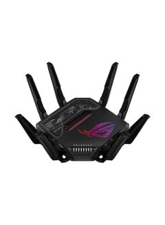 أسوس ROG Rapture GT-BE19000 Tri-band Gaming Router: WiFi 7, 802.11be, 200+ devices, AiMesh, Mesh WiFi, Dual 10G ports, AI WAN detection, Game Acceleration, Gaming Network, AURA RGB Black  - Image 1