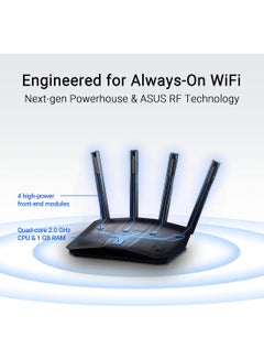 ASUS RT-BE58U Dual-band WiFi 7 (802.11be) Smart AiMesh Extendable Router, 3600 Mbps, 2.5G port Black  - Image 2