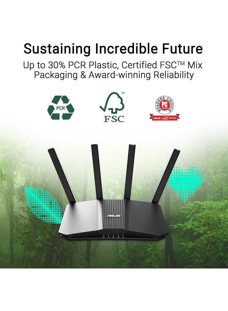 ASUS Rt-Be58U Dual Band Wifi 7 (802.11Be) Smart Aimesh Extendable Router, 3600Mbps, 2.5G Port, Upto 3Ssids For Iot Devices, Parental Controls & Vpns, Advanced Network Security, Up To 30% Pcr Plastic Black - Image 5