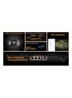 ASUS TUF Gaming BE6500 Dual Band WiFi 7 Router, 4K-QAM, Multi-Link Operation (MLO), Quad 2.5GbE port Black  - Image 2