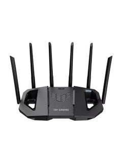 ASUS TUF Gaming BE6500 Dual Band WiFi 7 Router, 4K-QAM, Multi-Link Operation (MLO), Quad 2.5GbE port Black  - Image 1