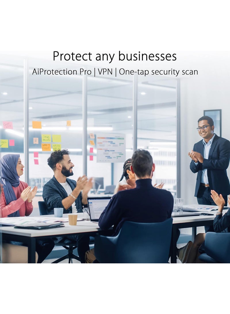 ASUS - ExpertWiFi EBM68 (AX7800) Tri-Band Business Mesh WiFi System – Ideal for all businesses, supports up to 5 SSIDs and VLAN (2Pack) White - Image 1