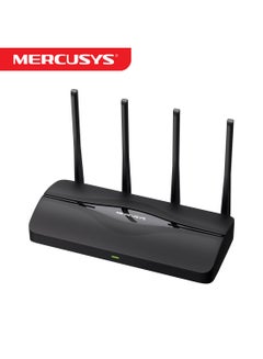 MERCUSYS MR27BE  BE3600 Fast 3.6 Gbps Dual Band Speed Wi-Fi 7 Router|2× 2.5 Gbps Ports +2× Gigabit Ports|4× Omni Directional High-Gain Antennas|160 MHz Channels|EasyMesh-Compatible|Multi-Link Operation|4K QAM for More Data|Easy App Control Black  - Image 1