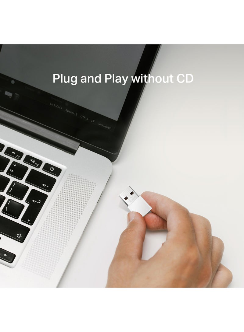 MERCUSYS - MA30N AC1300 Nano Wireless Dual Band Nano Size USB Adapter|Plug and Play without CD|Supports Windows 11|Enhanced WPA3 Security White - Image 1