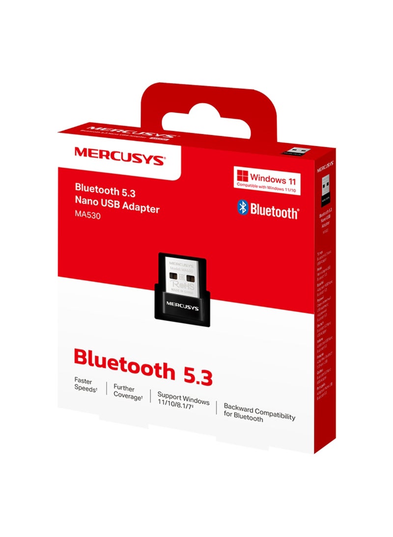 MA530 Bluetooth 5.3 Nano-Size USB Adapter|Wireless Connectivity|Backward Compatibility|Supported Operating System – Windows 11/10/8.1/7 Black - pnsku/N70147561V/45/_/1741181156/0cf08005-f8f5-4bc7-8e39-fc693d0ccf3f