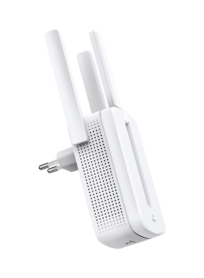 MERCUSYS - MW300RE 300 Mbps Wi-Fi Range Extender| 3 External Antennas with MIMO Technology|Wireless Coverage at Easy Two-Touch Setup|Miniature Size And Wall-Mounted Design|Smart Signal Indicator Light|App Control White - Image 1