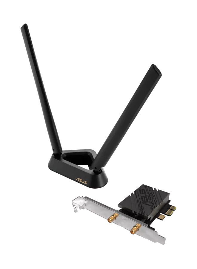 ASUS - BE9400 Wi-Fi Adapter, Tri-Band, Wi-Fi 7 Adapter, Bluetooth 5.4, OFDMA, Multi-link Operation Black - Image 1