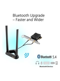 ASUS BE9400 Wi-Fi Adapter, Tri-Band, Wi-Fi 7 Adapter, Bluetooth 5.4, OFDMA, Multi-link Operation Black  - Image 4
