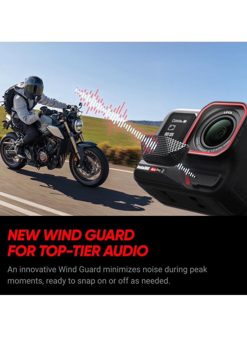 انستا 360 ACE PRO 2 | حزمة بطارية مزدوجة | كاميرا أكشن، مصممة بالتعاون مع لايكا، 8K مدعومة بالذكاء الاصطناعي، تثبيت متقدم، تصميم مقاوم للماء، تصميم مدمج وقوي - أسود - Image 5