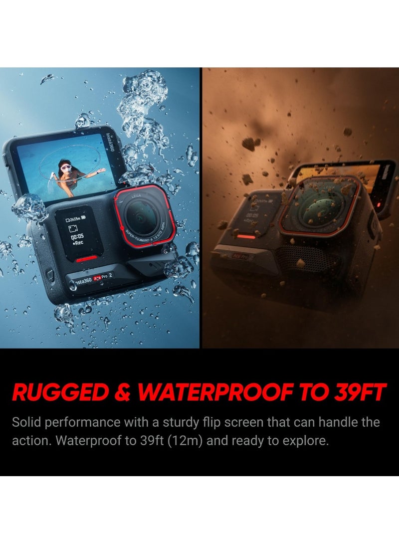 Insta360 - ACE PRO 2 | Action Camera, Co-Engineered with Leica for Exceptional Imaging, 8K AI-Powered Ultra HD Video Recording, Advanced Stabilization, Waterproof, Compact & Rugged Design – Black - Image 1