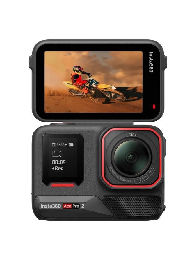 Insta360 - ACE PRO 2 | Action Camera, Co-Engineered with Leica for Exceptional Imaging, 8K AI-Powered Ultra HD Video Recording, Advanced Stabilization, Waterproof, Compact & Rugged Design – Black - Image 1