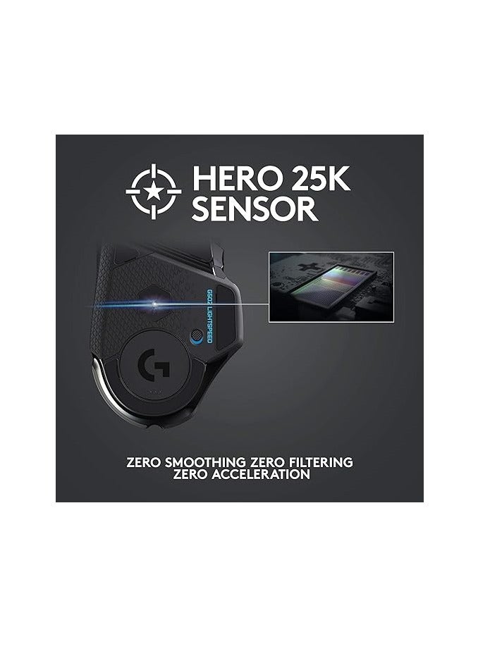 Logitech G502 Lightspeed Wireless Gaming Mouse with Hero 25K Sensor, PowerPlay Compatible, Tunable Weights and Lightsync RGB - Black - Image 3