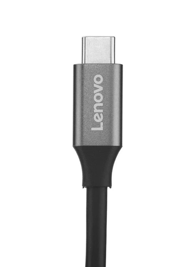 Lenovo 150 USB-C Travel Dock (Charging Host Upto 100W |3 x USB-A 3.0| x HDMI 1.4, 4K @ 30 Hz| 1 x VGA, Up to 1920 x 1080 @ 60 Hz | 1 x Video Output | RJ45 Support |3 Year Warranty) GX91M73946 | Grey  - Image 5