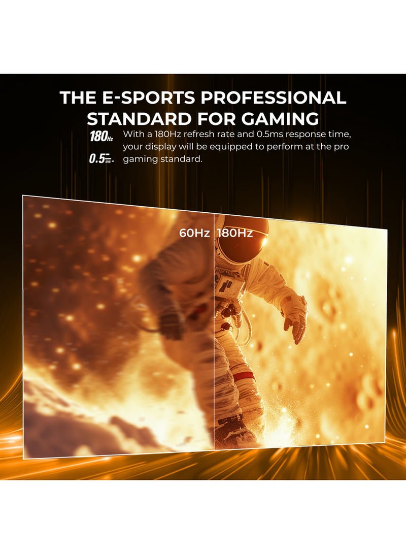AOC - 24.5 inch Fast IPS Gaming Monitor, FHD 1920 x 1080, 180Hz, 0.5MS MPRT / 1MS GTG, HDMI 2.0, Display Port 1.4, Adaptive-Sync, Tilt, High Dynamic Range(HDR10) support 25G42E Black & Red - Image 1