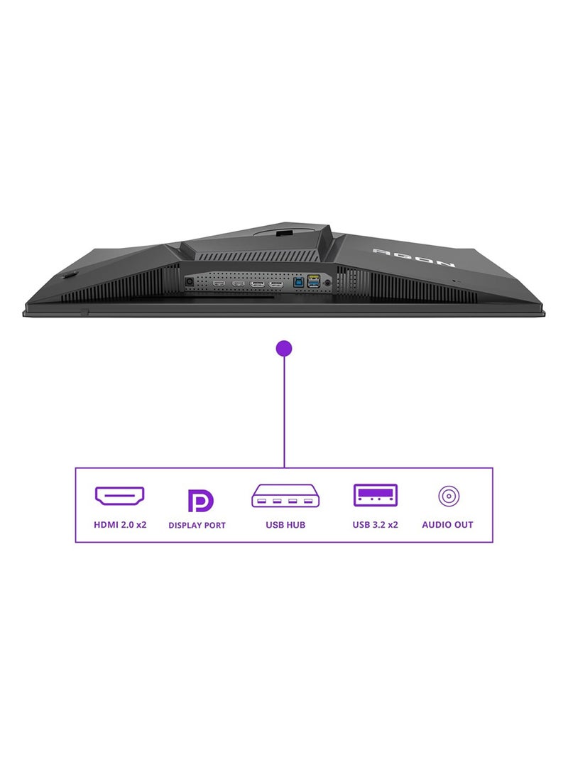 AOC AG276QZD2, 27", QD-OLED Gaming Monitor, QHD 2560 x 1440, 240Hz, 0.03MS GTG, Vesa DisplayHDR  True Black 400, Light FX, Sniper Scope, Dynamic Dial Point, HAS, Green Package, HDMI 2.0, Display Port 1.4, USB Hub, Adaptive Sync, PIB/PIP, Height Adjustable Stand, Swivel, Tilt Black & Grey - Image 5