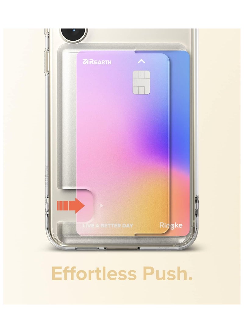 Ringke Fusion Card Case Compatible with Samsung Galaxy S23 5G Case (2023), Transparent Hard Back with Built-in Slim Card Holder Wallet Cover for Galaxy S23 Clear  - Image 3