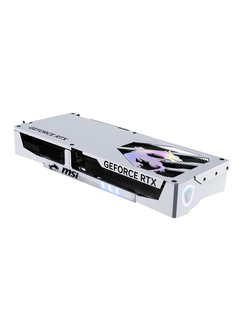 MSI - GeForce RTX 5070 12GB GAMING TRIO OC WHITE Graphics Card, NVIDIA GeForce RTX 5070 GPU, PCIe Gen 5, 6144 CUDA Cores, 28 Gbps Memory Speed, 12GB GDDR7, 192-bit Memory Bus, DisplayPort x3, HDMI 2.1b, HDCP Support, 7680x4320 Max Resolution, G-SYNC, 16-pin Power Connector White - Image 1