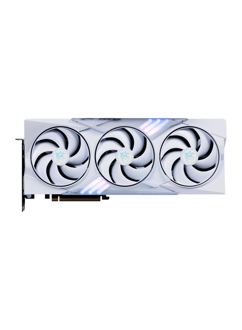 MSI - GeForce RTX 5070 12GB GAMING TRIO OC WHITE Graphics Card, NVIDIA GeForce RTX 5070 GPU, PCIe Gen 5, 6144 CUDA Cores, 28 Gbps Memory Speed, 12GB GDDR7, 192-bit Memory Bus, DisplayPort x3, HDMI 2.1b, HDCP Support, 7680x4320 Max Resolution, G-SYNC, 16-pin Power Connector White - Image 1