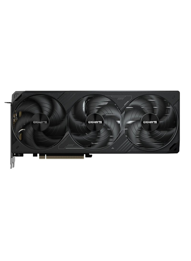 GeForce RTX™ 5080 WINDFORCE OC SFF 16GB GDDR7 Graphics Card, 2670 MHz Core Clock, 30 Gbps Memory Clock, PCI-E 5.0, 256-bit Memory Bus, 7680 x 4320 Max Resolution, 4 Multi-view, Dual BIOS (Performance/Silent), WINDFORCE Cooling, HDMI 2.1b & DisplayPort 2.1a Outputs, ATX Form Factor, Includes VGA Holder & 12V-2x6 to 3x PCIe 8pin Adapter | GV-N5080WF3OC-16GD Grey