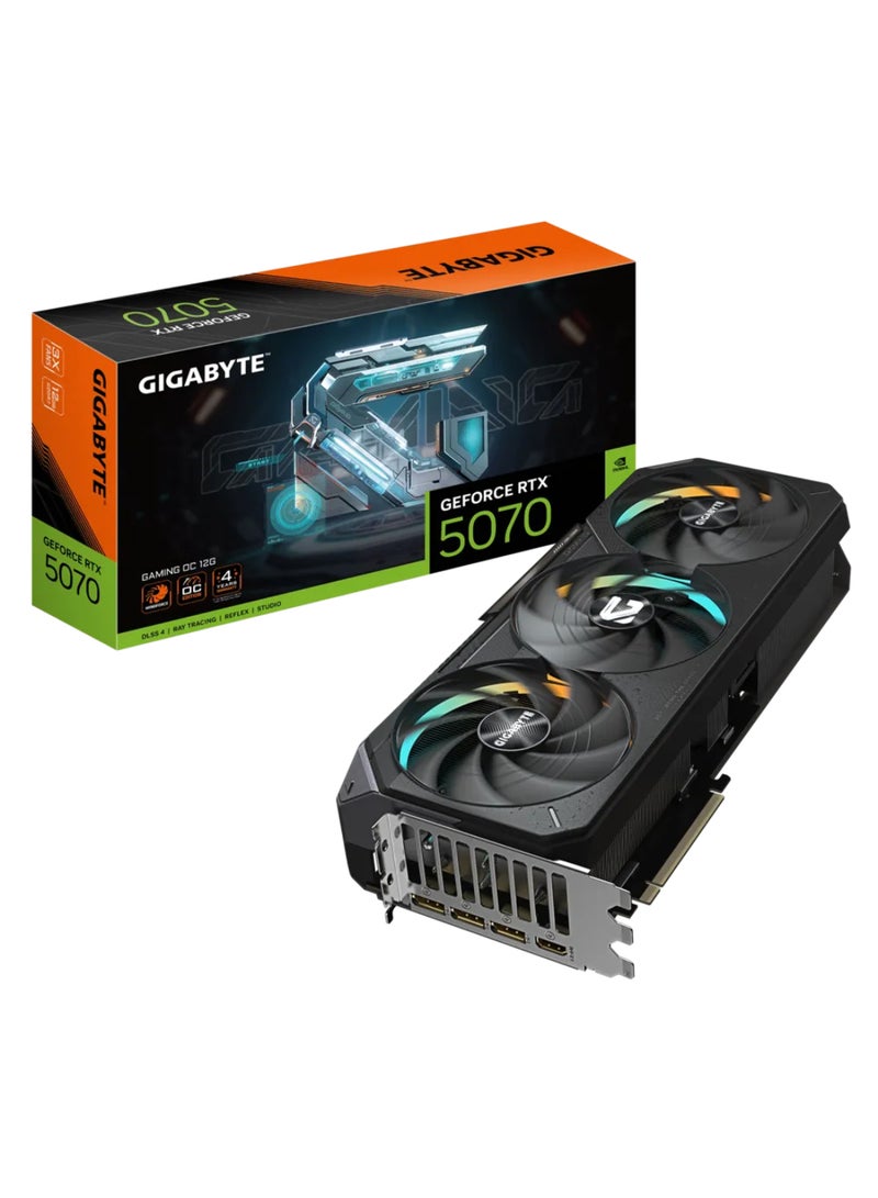جيجابايت - GeForce RTX™ 5070 Ti GAMING OC 16GB GDDR7 Graphics Card, WINDFORCE Cooling, Dual BIOS, PCIe 5.0, 28 Gbps Memory Clock, 7680 x 4320 Resolution, 4x Multi-View, DisplayPort 2.1, HDMI 2.1b, RGB Halo, Versatile VGA Holder | GV-N507TGAMING OC-16GD Black - Image 1