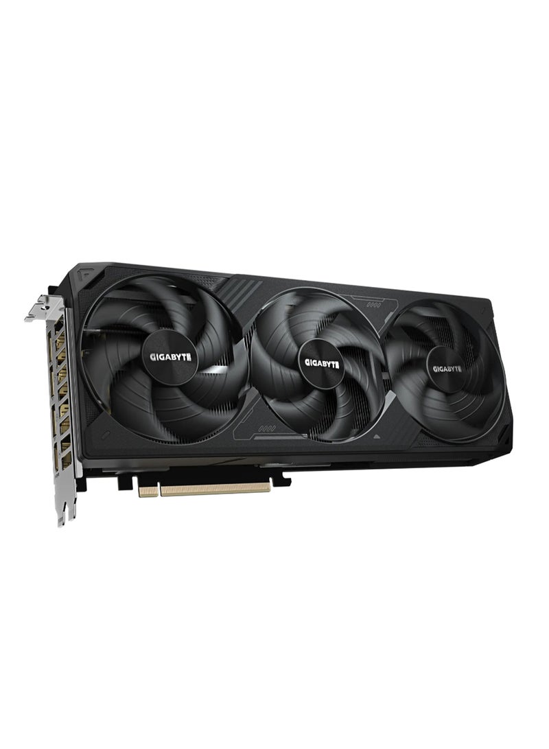 GeForce RTX™ 5070 Ti WINDFORCE OC SFF 16G Graphics Card - NVIDIA Blackwell Architecture, 16GB GDDR7, 256-bit Memory, 28 Gbps Memory Clock, PCI-E 5.0, 7680 x 4320 Digital Resolution, 4 Multi-View, ATX Form Factor, DirectX 12 API, OpenGL 4.6, 1x 16-pin Power Connector, 3x DisplayPort 2.1a, 1x HDMI 2.1b, Dual BIOS (Performance/Silent), WINDFORCE Cooling System, Hawk Fan, Server-Grade Thermal Conductive Gel, Versatile VGA Holder Included | GV-N507TWF3OC-16GD Black