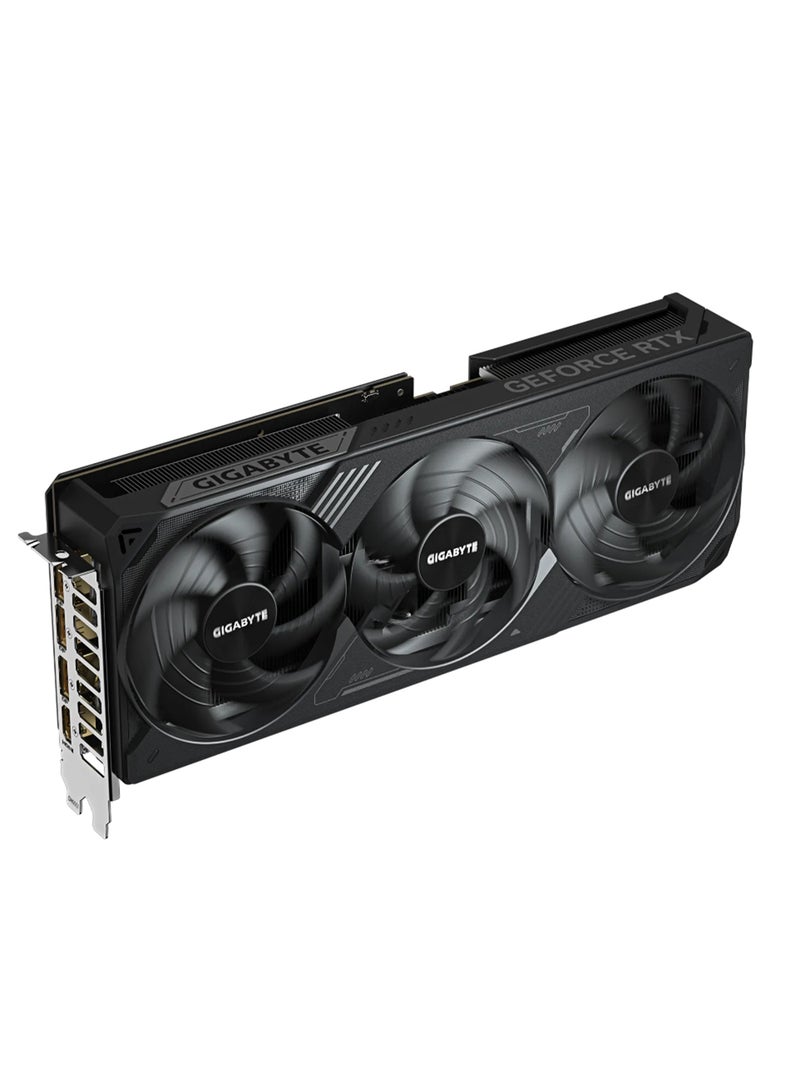 GeForce RTX™ 5070 Ti WINDFORCE OC SFF 16G Graphics Card - NVIDIA Blackwell Architecture, 16GB GDDR7, 256-bit Memory, 28 Gbps Memory Clock, PCI-E 5.0, 7680 x 4320 Digital Resolution, 4 Multi-View, ATX Form Factor, DirectX 12 API, OpenGL 4.6, 1x 16-pin Power Connector, 3x DisplayPort 2.1a, 1x HDMI 2.1b, Dual BIOS (Performance/Silent), WINDFORCE Cooling System, Hawk Fan, Server-Grade Thermal Conductive Gel, Versatile VGA Holder Included | GV-N507TWF3OC-16GD Black
