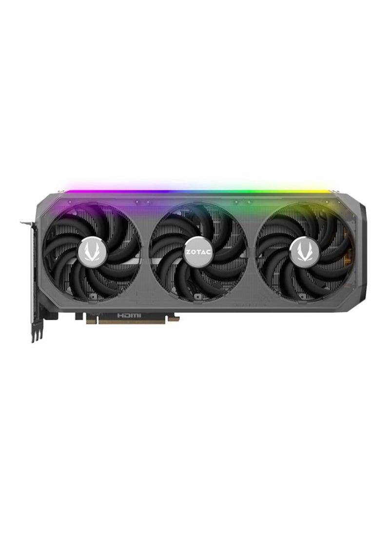 زوتاك - GAMING GeForce RTX 5080 AMP Extreme INFINITY Graphics Card, 16GB GDDR7, NVIDIA Blackwell Architecture, DLSS 4, 10,752 CUDA Cores, 2670 MHz Engine Clock, 30 Gbps Memory, PCIe 5.0, IceStorm 3.0 Cooling, Infinity Mirror Design, SPECTRA 2.0 RGB, Metal Backplate, Freeze Fan Stop, Dual BIOS | ZT-B50800B-10P Black - Image 1