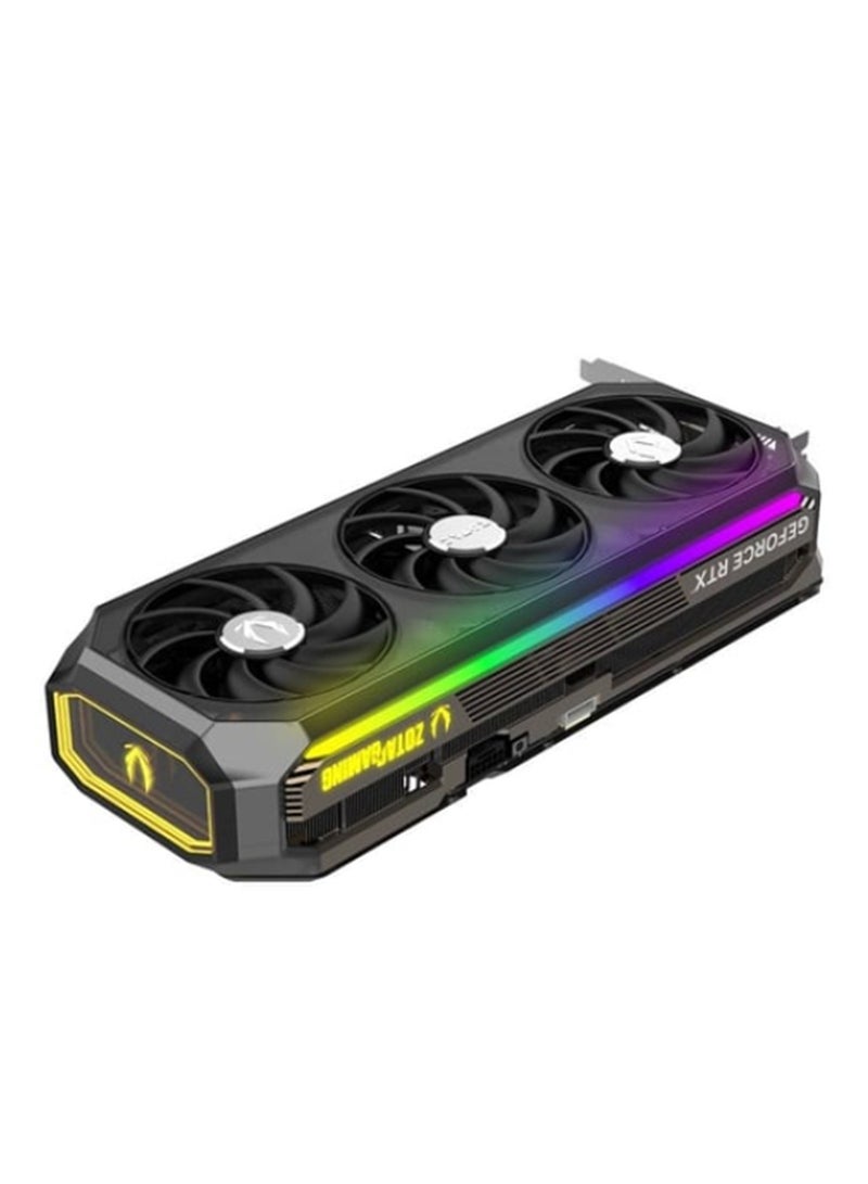 زوتاك - GAMING GeForce RTX 5080 AMP Extreme INFINITY Graphics Card, 16GB GDDR7, NVIDIA Blackwell Architecture, DLSS 4, 10,752 CUDA Cores, 2670 MHz Engine Clock, 30 Gbps Memory, PCIe 5.0, IceStorm 3.0 Cooling, Infinity Mirror Design, SPECTRA 2.0 RGB, Metal Backplate, Freeze Fan Stop, Dual BIOS | ZT-B50800B-10P Black - Image 1